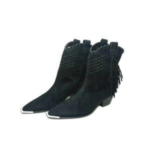 Schutz Womens Alexxa Western Boot Black Size 7.5b